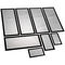 Demciflex Staubfilter-Set f&uuml;r Lian Li PC-O11 Air - schwarz/schwarz