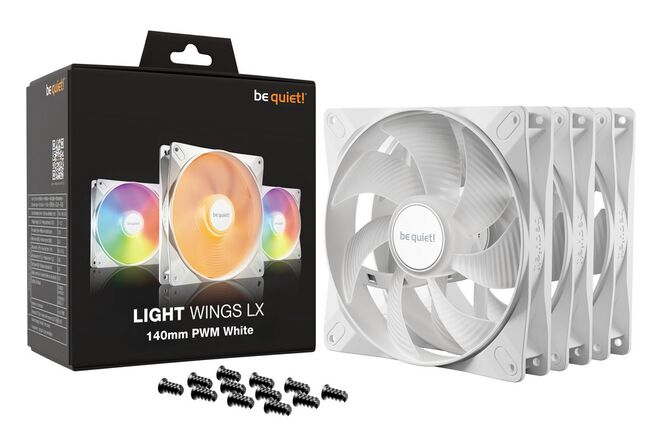 be quiet! Light Wings LX ARGB PWM L&uuml;fter, Triple Pack - 140mm, wei&szlig; image number 4