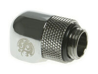 Bitspower Adapter 90 Grad G1/4 Zoll AG auf G1/4 Zoll IG - drehbar, silber gl&auml;nzend