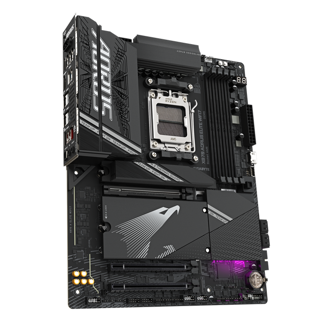 Gigabyte X870 A Elite WiFi7 motherboard, Socket AM5, AMD X870, ATX, DDR5 image number 2