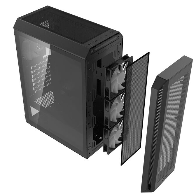 ADATA XPG Valor Air Plus PC-Geh&auml;use, Midi-Tower, ATX, Tempered Glass - schwarz image number 9
