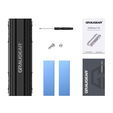 Greygear M.2 NVMe SSD cooler for PlayStation 5 storage expansion, 2x thermal pads image number null