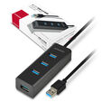 AXAGON HUE-S2BL USB-A-Hub, 4x USB 3.0, externe Stromversorgung - 1,2 m image number null