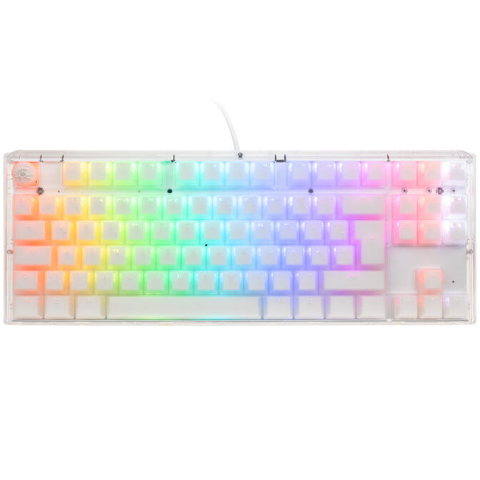 Ducky One 3 Aura White TKL Gaming Keyboard, RGB LED - MX-Silent-Red image number 1