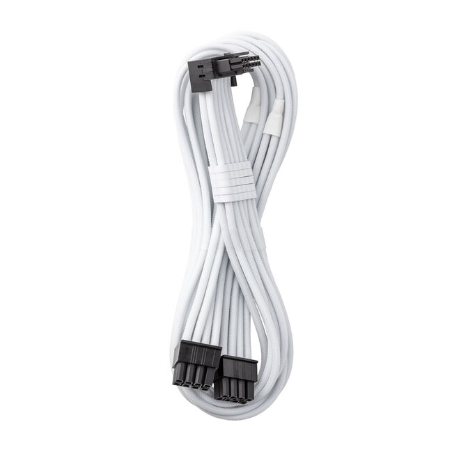 CableMod C-Series Pro Connection Cable - Variant A, 90&deg;, 16-Pin to 2x 8-Pin PCIe, white image number 0