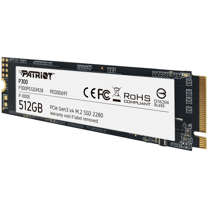 Patriot P300 NVMe SSD, PCIe 3.0, M.2 Type 2280 - 512GB image number 0