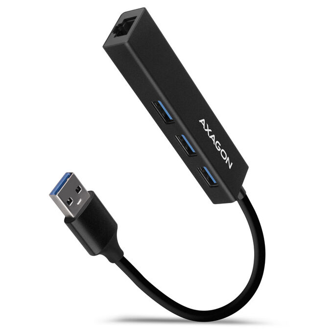AXAGON HMA-GL3A Multiport-Hub, USB 3.0 Typ A, Gbit-LAN, 3x USB-A, microSD image number 0