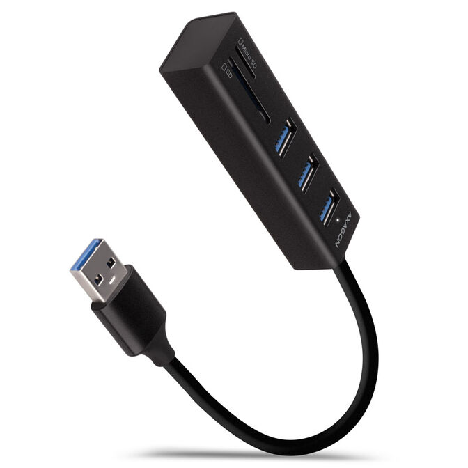 AXAGON HMA-CR3A Multiport-Hub, USB 3.0 Typ A, 3x USB-A, SD, microSD image number 0