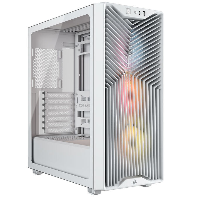 Corsair 3200D RS ARGB PC Case, Mid-Tower, ATX, Tempered Glass - White image number 0