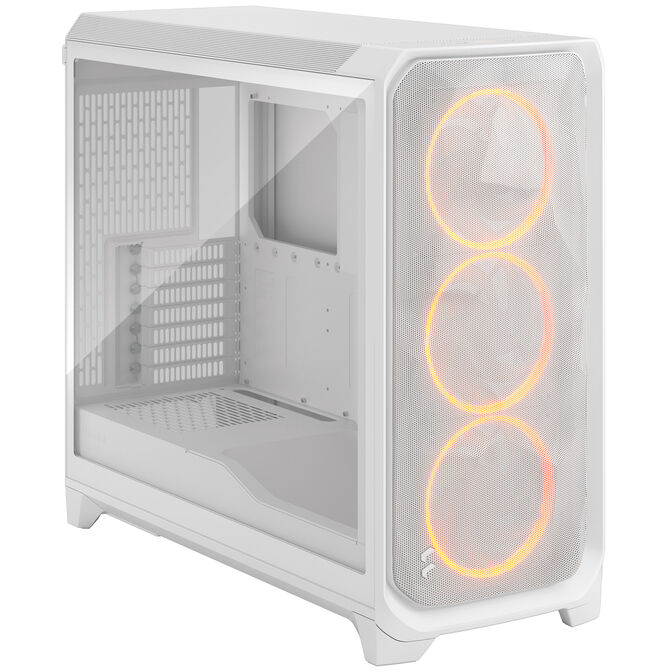 Fractal Design Meshify 3 XL RGB TG PC Case, Full Tower, E-ATX, Tempered Glass - White image number 1