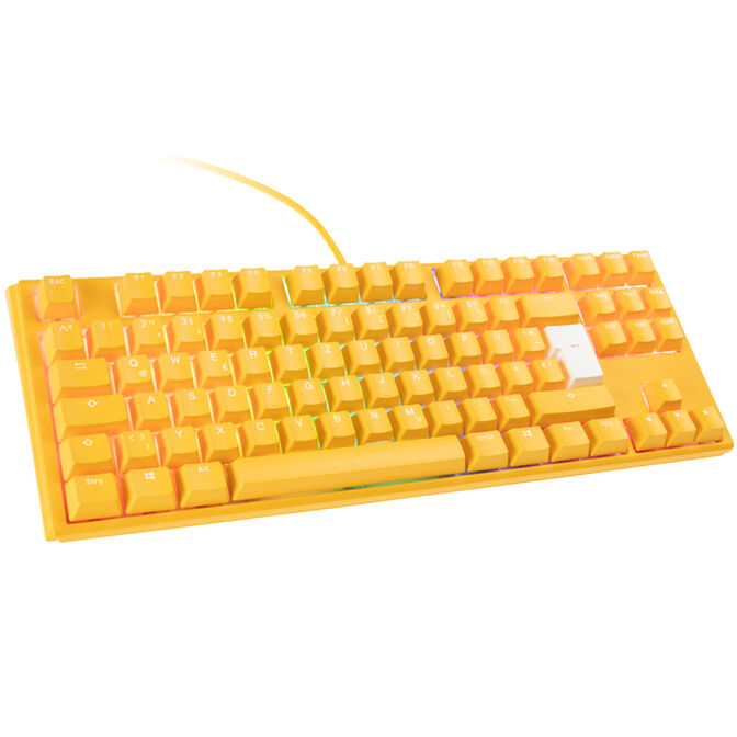Ducky One 3 Yellow TKL Gaming Keyboard, RGB LED - MX-Red image number 0