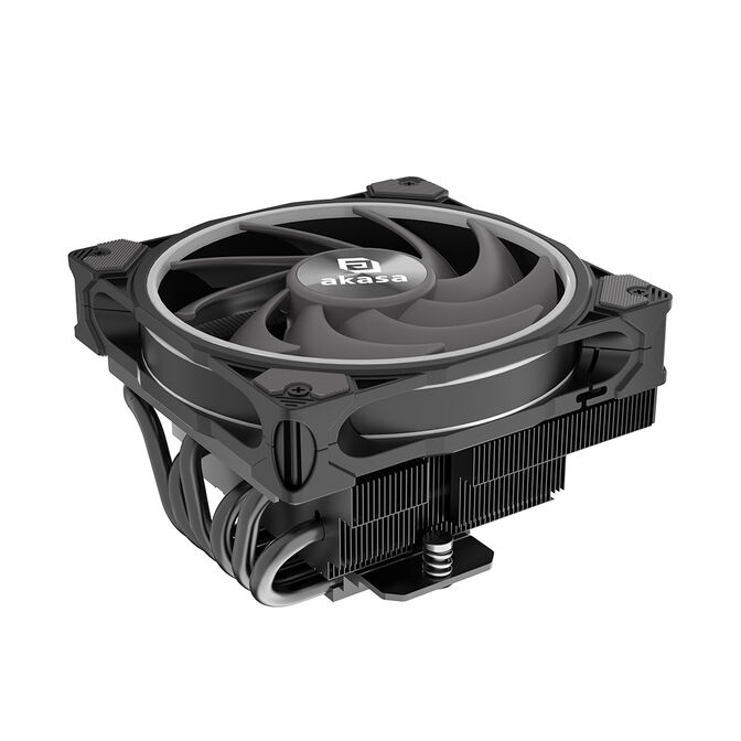 Akasa SOHO H6L M2 Low-Profile CPU Cooler, ARGB - 120mm, black image number 1