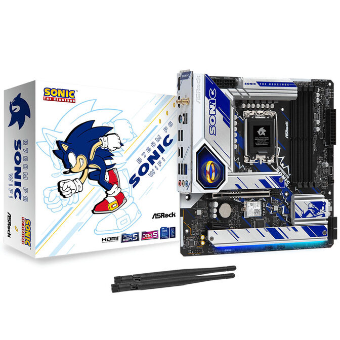 ASRock B760M PG Sonic WiFi, Intel B760 Mainboard - Sockel 1700, DDR5 image number 0