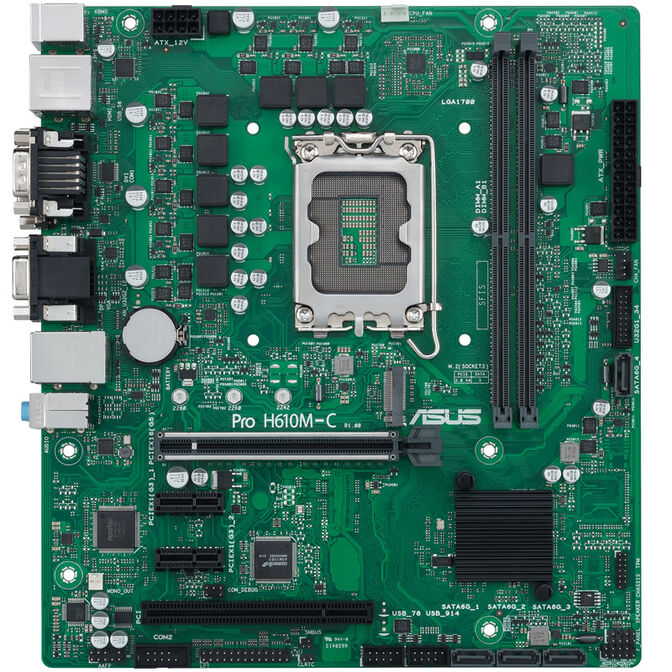 ASUS PRO H610M-C-CSM, Intel H610 Mainboard, Sockel 1700, DDR5 image number 2
