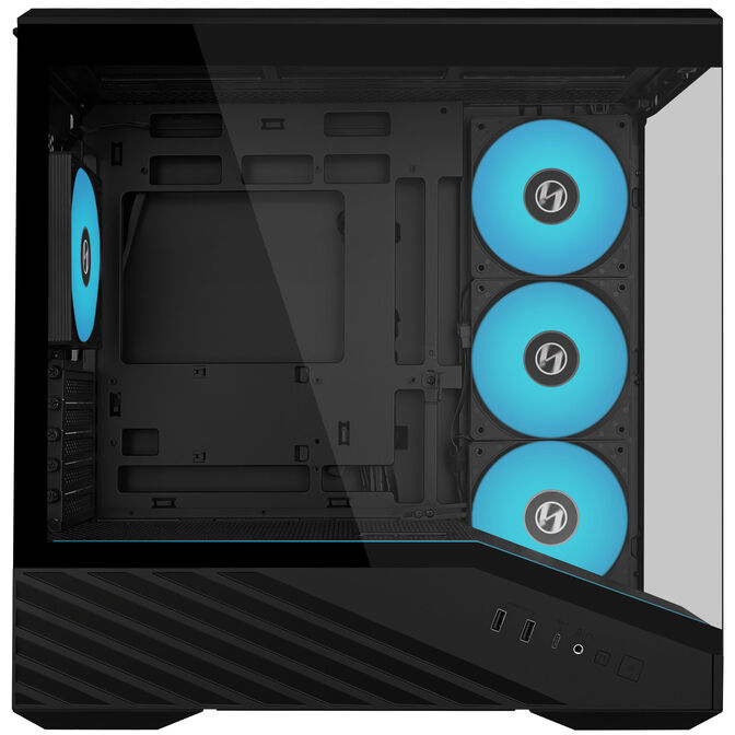 Lian Li VECTOR V100 MINI PC Case, Micro-ATX, Tempered Glass - Black image number 2
