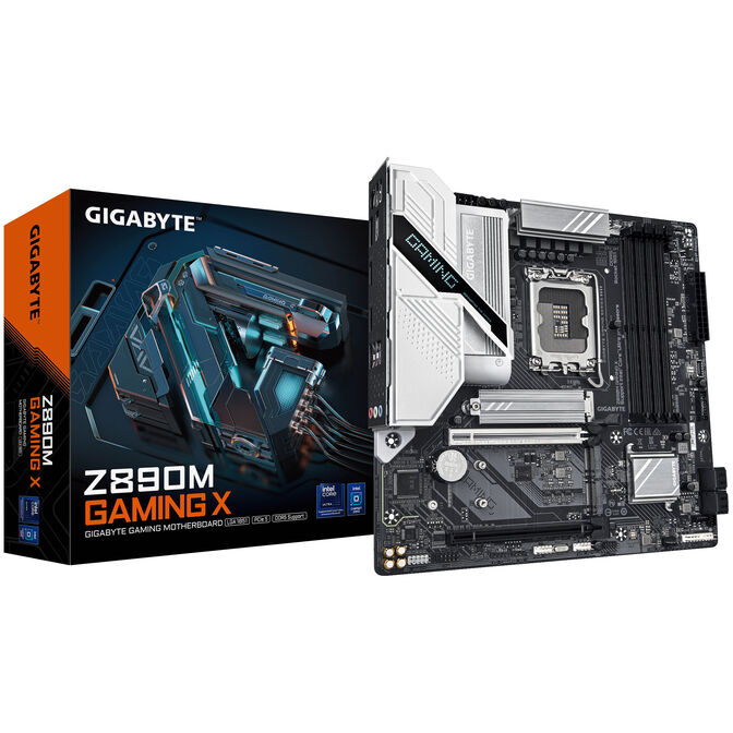GIGABYTE Z890M GAMING X Mainboard, Sockel LGA 1851, Intel Z890, Micro ATX, DDR5 image number 0