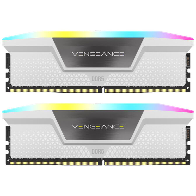 Corsair Vengeance RGB DDR5-6000 RAM, CL36, XMP - 32 GB Dual-Kit, white image number 2