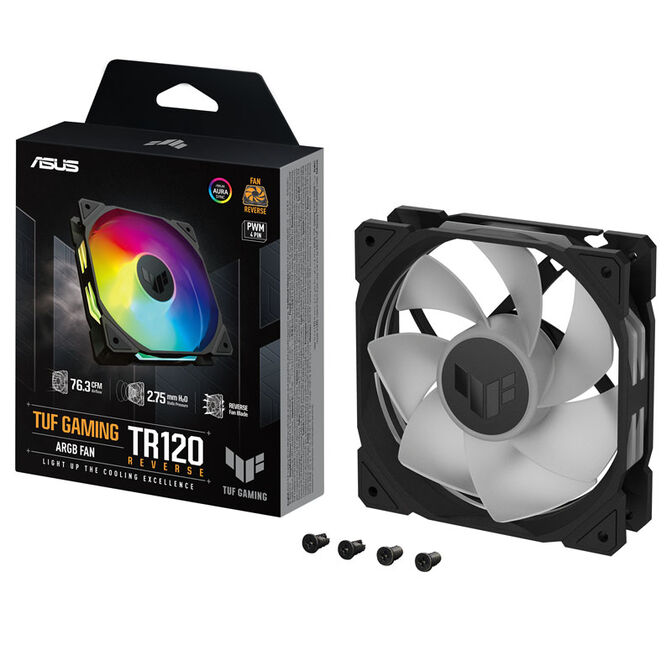 ASUS TUF Gaming TR120 Reverse, PWM ARGB L&uuml;fter - 120 mm, schwarz image number 4