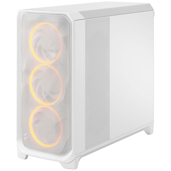Fractal Design Meshify 3 XL RGB TG PC Case, Full Tower, E-ATX, Tempered Glass - White image number 3