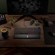 Corsair Vanguard 96 Wireless Gaming Keyboard, Mechanical, RGB, LCD Display, DE Layout - Black image number null