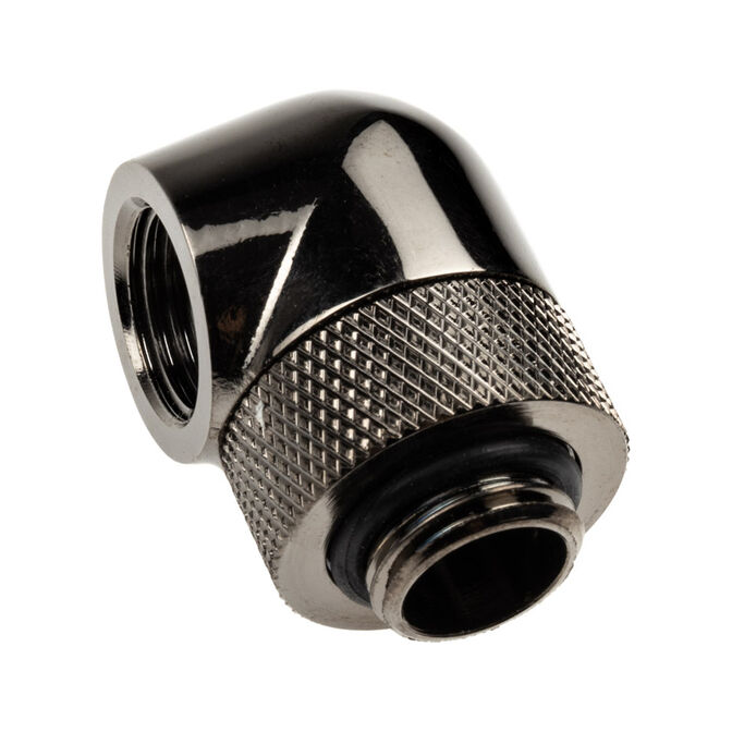 XSPC Adapter 90 Degree G1/4 Inch Male to G1/4 Inch Female - Rotatable, Black Chrome, Pack of 4 image number 1