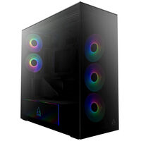 ARCTIC Xtender PC-Geh&auml;use, Midi-Tower, E-ATX, RGB, Tempered Glass - inklusive vertikaler GPU-Halterung & Riser-Kabel, schwarz
