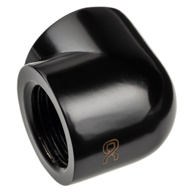 Alphacool Eiszapfen Adapter 90 Grad G1/4 Zoll IG auf G1/4 Zoll IG - schwarz image number 1