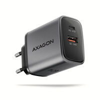 AXAGON ACU-PQ67 GaN Charger, USB-C Power Delivery 3.0, USB-A Quick Charge 4 - grey