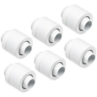 Alphacool Eiszapfen 13/10 mm screw-in fitting G1/4, 6-pack - white