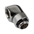 Alphacool Eiszapfen Adapter 90 Grad G1/4 Zoll AG auf G1/4 Zoll IG - drehbar, chrome silber image number null