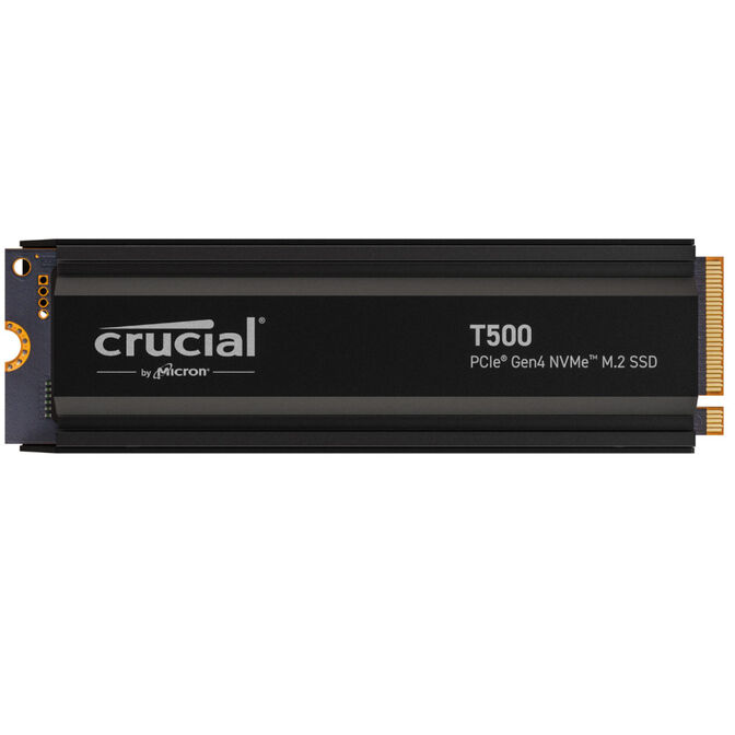 Crucial T500 NVMe SSD, PCIe 4.0 M.2 Type 2280 - 4TB, with heatsink image number 0