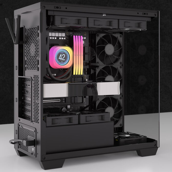 Corsair iCUE LINK RX120 MAX Series, PWM L&uuml;fter, 3er Pack - 120mm, schwarz image number 12