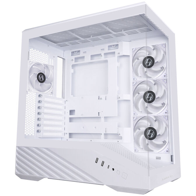 Lian Li Vector V100 PC-Geh&auml;use, Midi-Tower, ATX, RGB, Tempered Glass - wei&szlig; image number 1