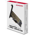 AXAGON PCEM2-D PCIe 3.0 adapter, 1x M.2 NVMe, 1x M.2 SATA, up to 22110 - passive cooling image number null
