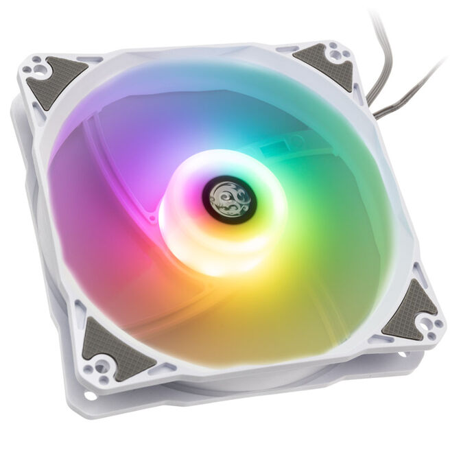 Bitspower Notos RGB PWM L&uuml;fter, 120mm - wei&szlig;, 5er-Pack image number 1