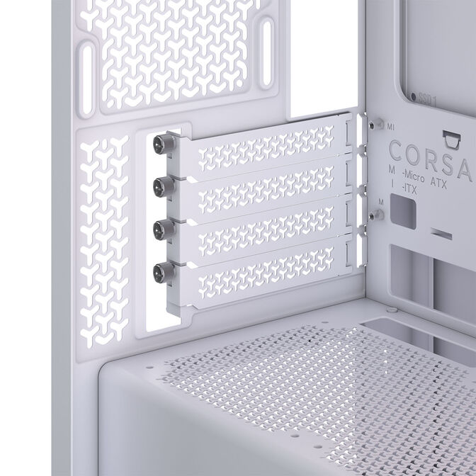 Corsair 2800X RS-R ARGB PC Case, Mini Case, mATX, Tempered Glass - including 3x 120mm Fans, White image number 10