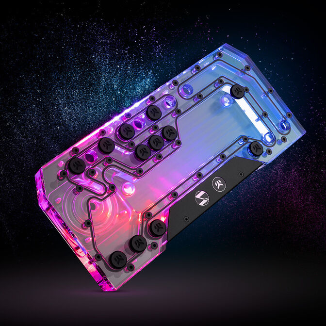 EK Water Blocks EK-Mana G2 PC-O11D EVO ARGB Distroplate, D5, D-RGB - Acryl image number 3