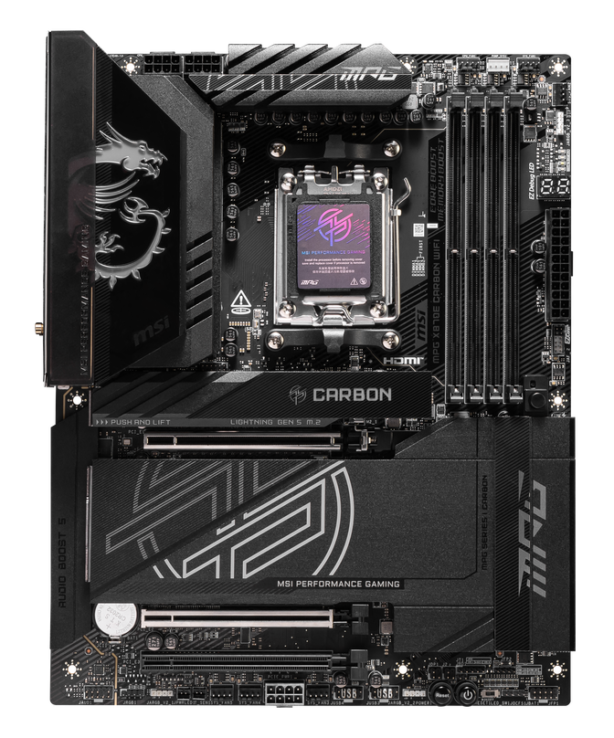 MSI MPG X870E Carbon WiFi Mainboard, Sockel AM5, AMD X870E, ATX, DDR5 image number 4