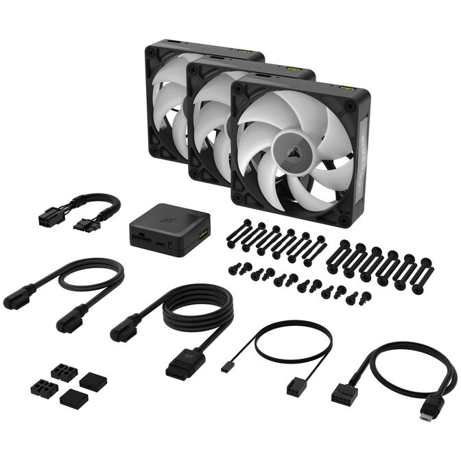 CORSAIR iCUE LINK RX120 MAX RGB PWM L&uuml;fter - 3er-Pack, 120mm, schwarz image number 13