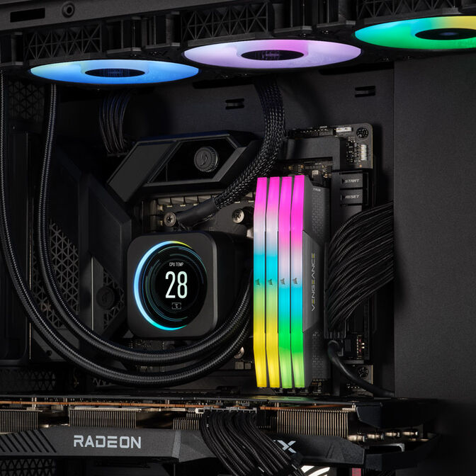 Corsair Vengeance RGB DDR5-6000 RAM, CL36, EXPO - 32 GB Dual-Kit, grey image number 7