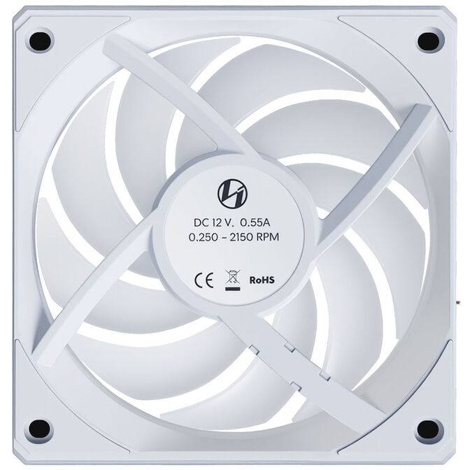 Lian Li UNI FAN CL Wireless Reverse L&uuml;fter, 3er-Pack - 120mm, wei&szlig; image number 4