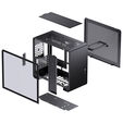 Jonsbo U4 Mini Micro-ATX-Geh&auml;use, Tempered Glass - schwarz image number null