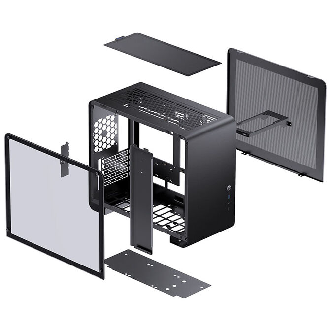Jonsbo U4 Mini Micro-ATX-Geh&auml;use, Tempered Glass - schwarz image number 7