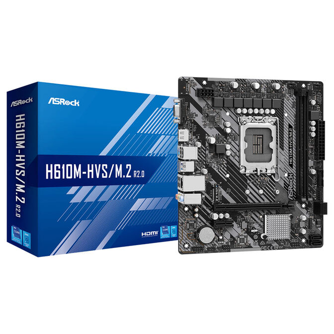 ASRock H610M-HVS/M.2 R2.0, Intel H610 Mainboard - Sockel 1700, DDR4 image number 0