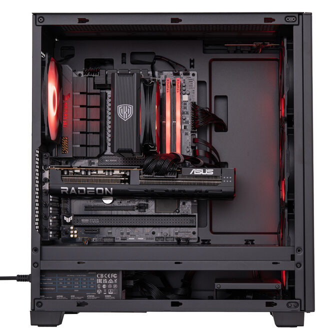 King Mod Systems Gaming-PC Mach 5 Rot, AMD Ryzen 5 7500X3D, RX 9070 XT - Fertig-PC mit Windows image number 5
