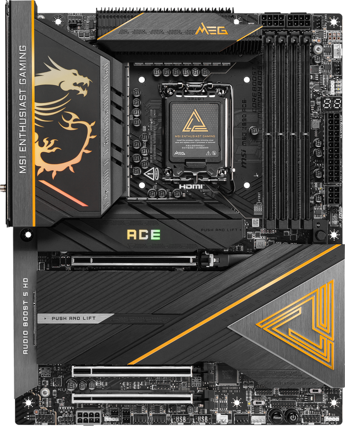 MSI MEG Z890 ACE Mainboard, Sockel LGA 1851, Intel Z890, ATX, DDR5 image number 1