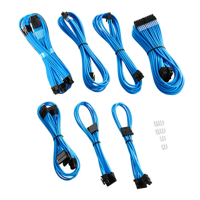 CableMod C-Series PRO ModMesh 12VHPWR Cable Kit for Corsair RM, RMi, RMx (Black Label) - light blue image number 0
