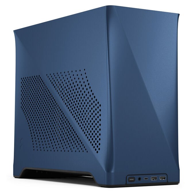 Fractal Design Era 2 Mini-ITX Geh&auml;use, Walnussholz-Panel &ndash; Blau image number 1