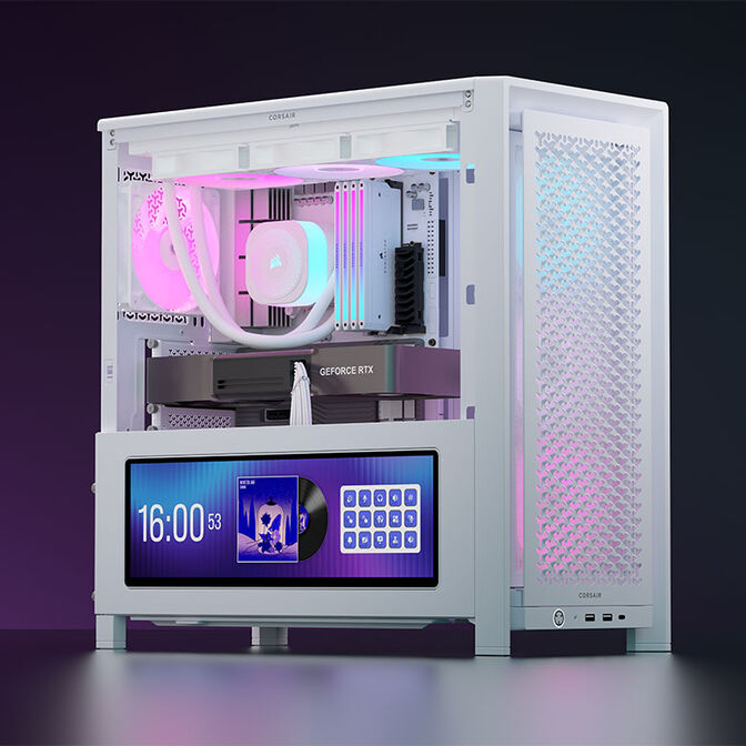 CORSAIR FRAME 4000D LCD RS PC-Geh&auml;use, Midi-Tower, ATX, ARGB, Tempered Glass - wei&szlig; image number 22