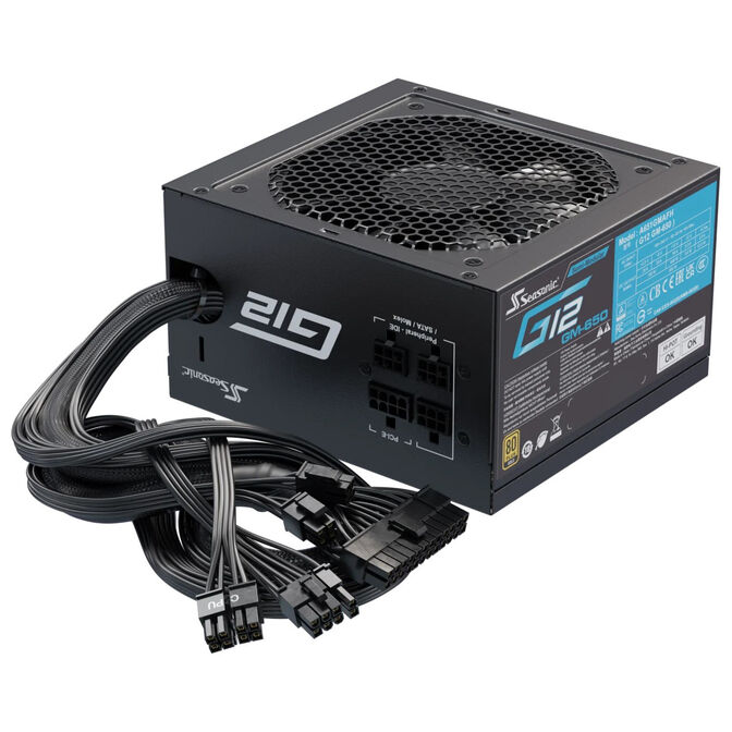 Seasonic G12 GM 80 PLUS Gold Netzteil, halbmodular - 650 Watt, schwarz image number 4